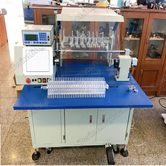 Máquina de enrolamento automático de bobinas de oito eixos