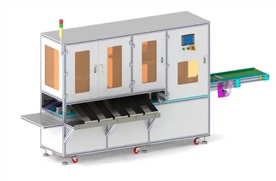 Máquina de classificação linear para teste de núcleo de ferro acabado